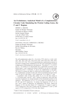 An Evolutionary Analytical Model of a Complementary Circular Code
