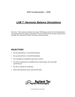 LAB 7: Harmonic Balance Simulations