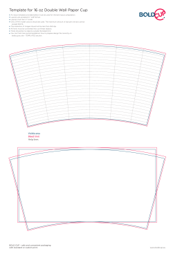 Template for 16 oz Double Wall Paper Cup