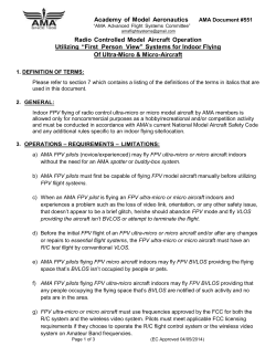 First Person View - Academy of Model Aeronautics