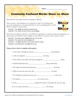 Commonly Confused Words: Shear vs. Sheer