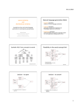 Lexical similarity and distributional similarity