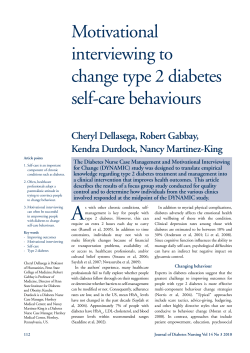 Motivational interviewing to change type 2 diabetes self