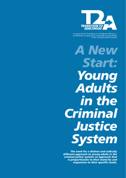 A New Start: Young Adults in the Criminal Justice System