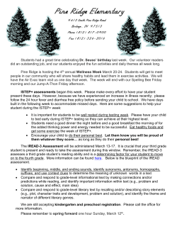 March Newsletter - Southeast Dubois County School Corporation