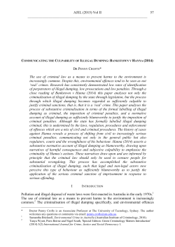 Communicating the Culpability of Illegal Dumping: Bankstown v