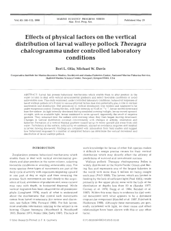 Effects of physical factors on the vertical distribution of larval walleye