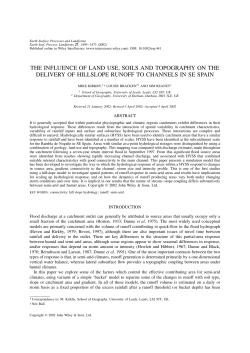 The influence of land use, soils and topography on the delivery of