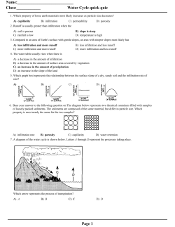 Name: Class:______ Water Cycle quick quiz Page 1