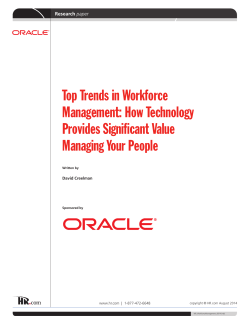 Top Trends in Workforce Management