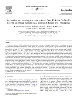 Subduction and melting processes inferred from U