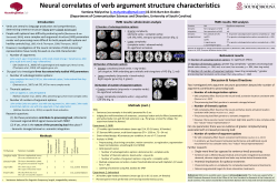 Neural correlates of verb argument structure