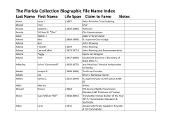 The Florida Collection Biographic File Name Index