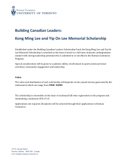 Building Canadian Leaders: Kong Ming Lee and Yip On Lee