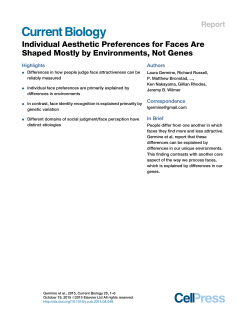 Individual Aesthetic Preferences for Faces Are