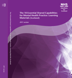 The 10 Essential Shared Capabilities for Mental Health Practice