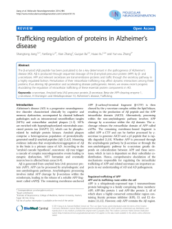 Trafficking regulation of proteins in Alzheimer`s disease | Molecular