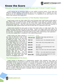 Know the Score - Goodmortgage.com