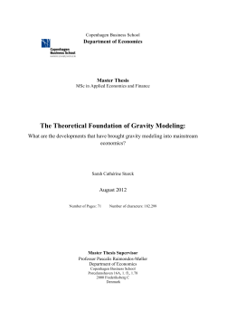The Theoretical Foundation of Gravity Modeling