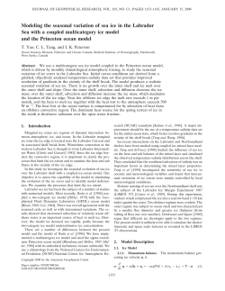 Modeling the seasonal variation of sea ice in the Labrador Sea with