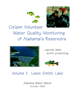 Citizen Volunteer Water Quality Monitoring of Alabama`s Reservoirs