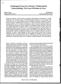Challenging Preservice Teachers` Mathematical