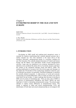 entrepreneurship in the old and new europe