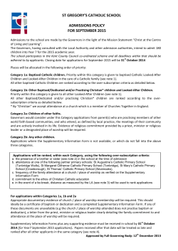 St Gregory`s Catholic School