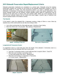2015 Sidewalk Preservation Repair