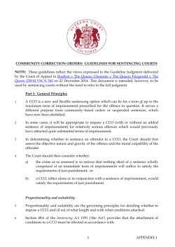 GUIDELINES FOR SENTENCING COURTS NOTE