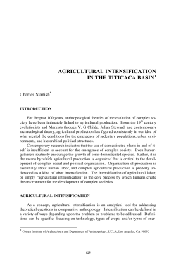 2007 Agricultural intensification in the Titicaca Basin
