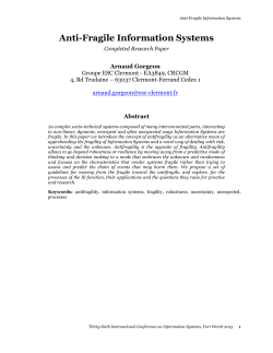 anti-fragile information systems - Association for Information Systems
