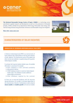 www.cener.com CHARACTERIZATION OF SOLAR RADIATION