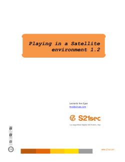 Playing in a Satellite environment 1.2