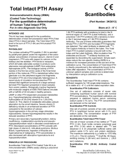 Total Intact PTH Assay SScantibodies