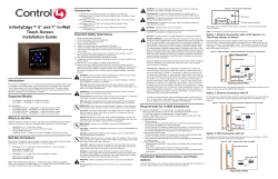 InfinityEdge&trade; 5&rdquo; and 7&rdquo; In-Wall Touch Screen Installation Guide