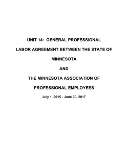 MAPE`s 2015-17 contract - Minnesota Association of Professional