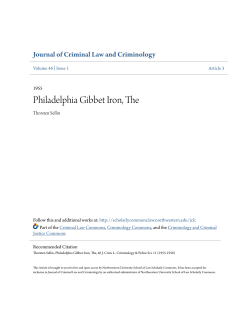 Philadelphia Gibbet Iron, The - Northwestern University School of