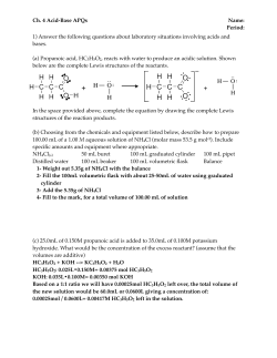 1) Answer the following questions about laboratory situations