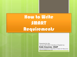 How to Write SMART Requirements