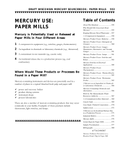 mercury use: paper mills