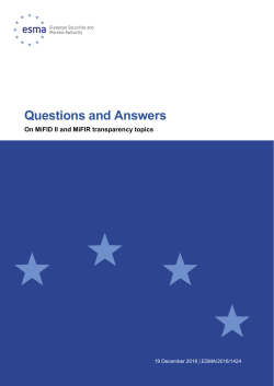 Questions and Answers on MiFID II and MiFIR transparency topics