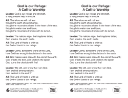 God is our Refuge - Baptist Peace Fellowship of North America