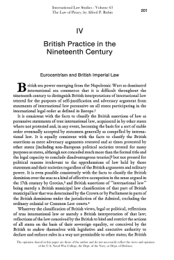 British Practice in the Nineteenth Century
