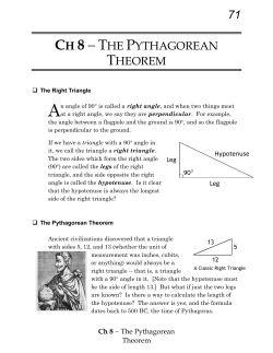 71 ch 8 - the pythagorean theorem