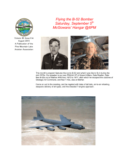 Flying the B-52 Bomber Saturday, September 5th McGowans