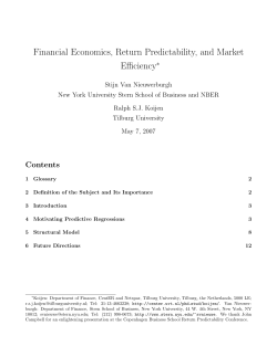 Financial Economics, Return Predictability, and Market