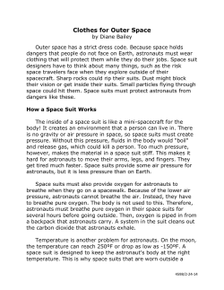 Clothes for Outer Space - Kansas Assessment Program