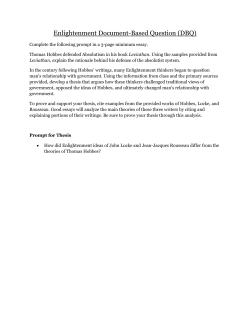 Enlightenment Document-Based Question (DBQ)
