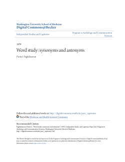 Word study: synonyms and antonyms